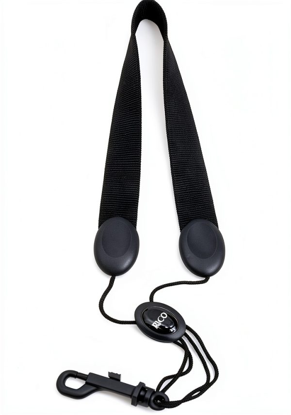 Rico Black Nylon Saxophone Straps for Musicians-0