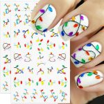 Embossed Christmas Light String Nail Stickers IDDFEVE-0