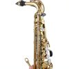 Black Padded Leather Saxophone Strap for Musicians-3