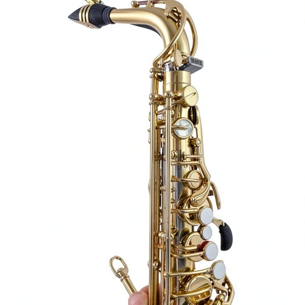 Black Padded Leather Saxophone Strap for Musicians-3