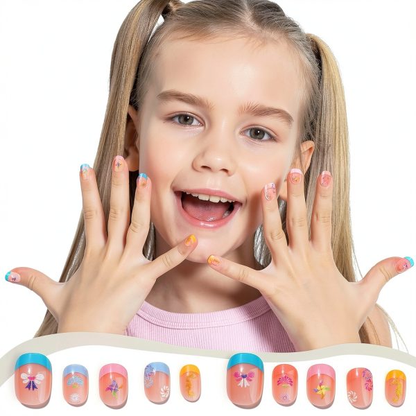 Fandamei Flower Nail Stickers for Kids-1