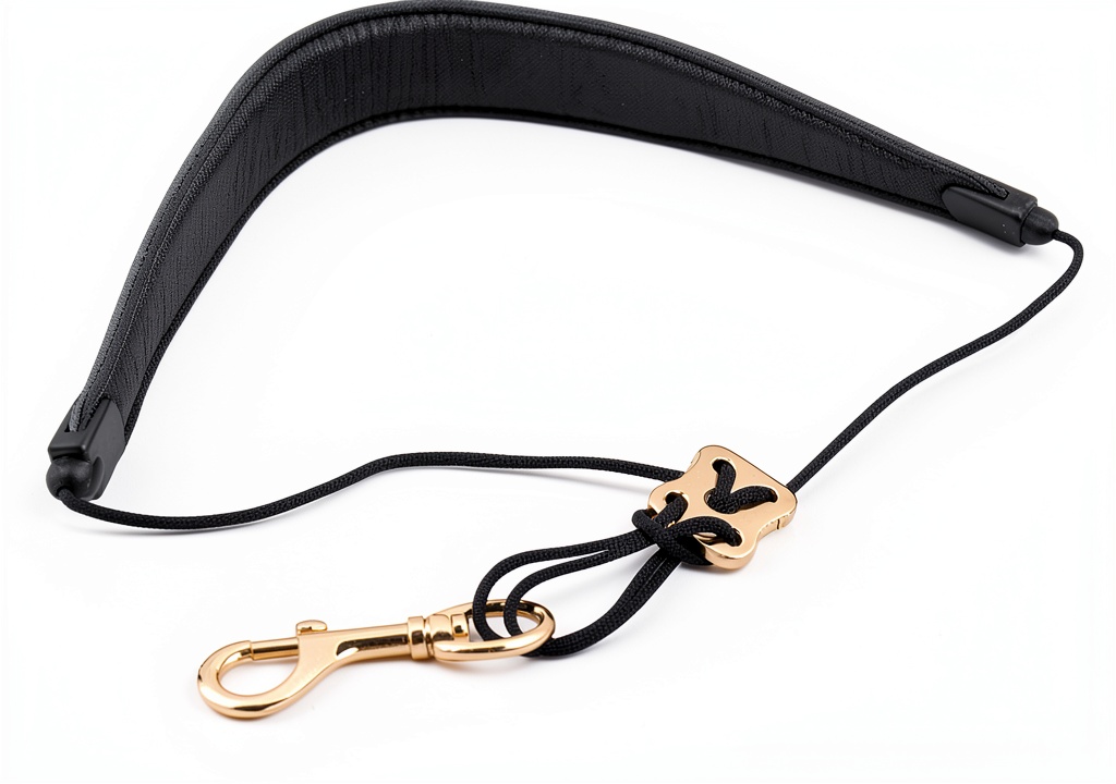 Adjustable leather saxophone strap
