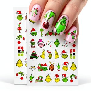 FUKIDOG Christmas Nail Art Stickers Art Deco-0