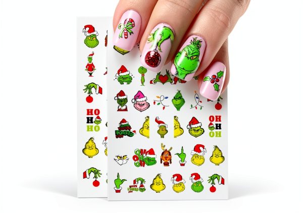 FUKIDOG Christmas Nail Art Stickers Art Deco-0