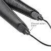 Black Padded Leather Saxophone Strap for Musicians-1