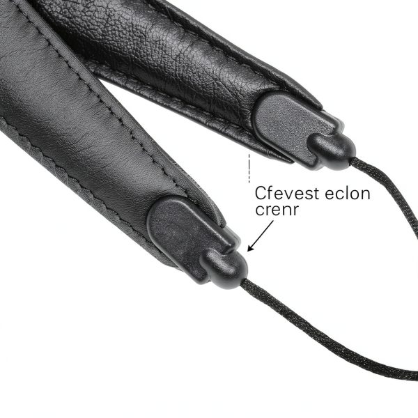 Black Padded Leather Saxophone Strap for Musicians-1