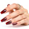 Cat Eyes Red Gel Nail Stickers by jmeowio Nail Art-1