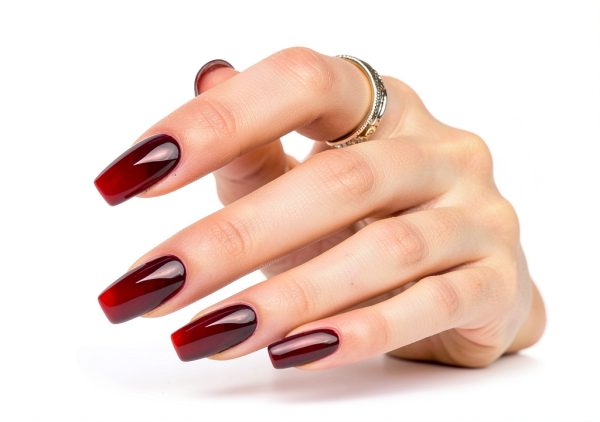 Cat Eyes Red Gel Nail Stickers by jmeowio Nail Art-1