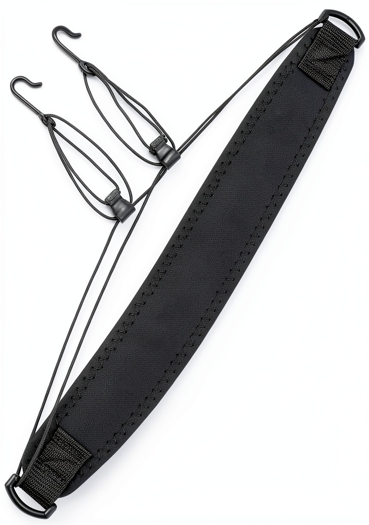 Classic 2‑Hook Saxophone Strap on a black background