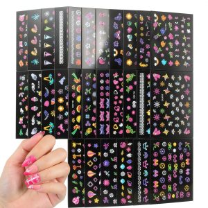 Fandamei Flower Nail Stickers for Kids-0