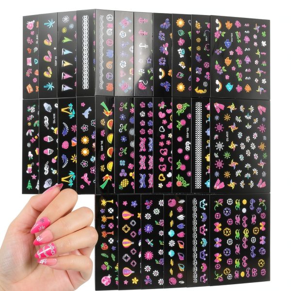 Fandamei Flower Nail Stickers for Kids-0