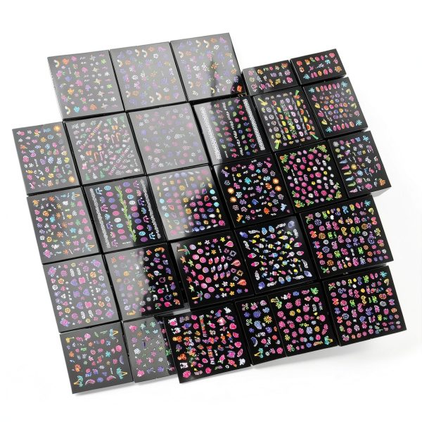 Fandamei Flower Nail Stickers for Kids-6