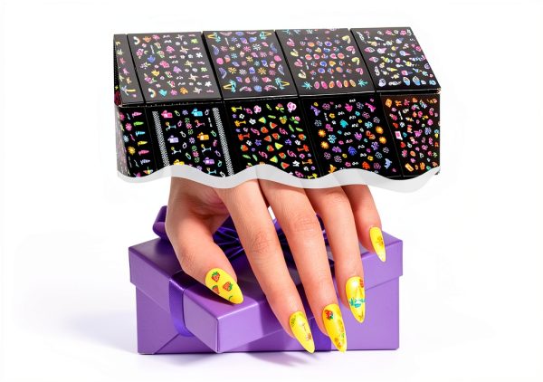 Fandamei Flower Nail Stickers for Kids-4