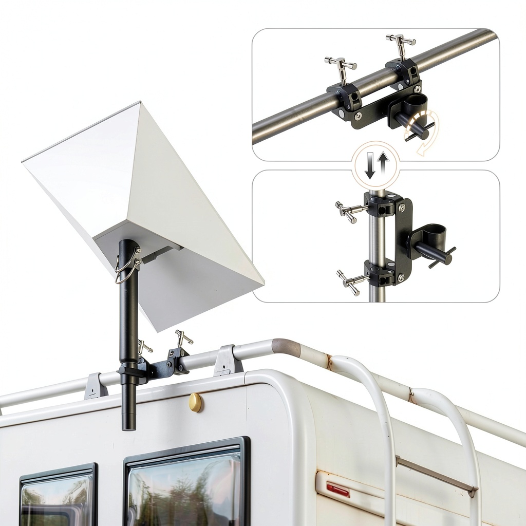 Starlink Gen 3 RV Mount on a rooftop
