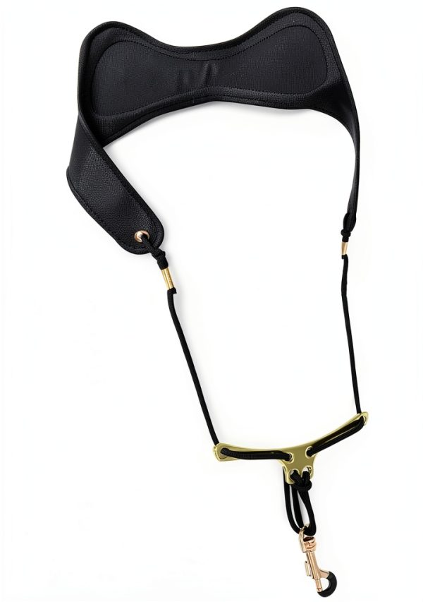 Saxophone Neck Strap Ranming Leather Y-Shape-0