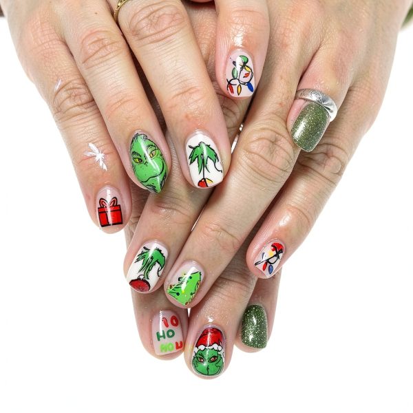 FUKIDOG Christmas Nail Art Stickers Art Deco-3