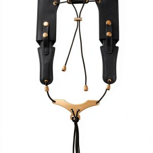 Saxophone Strap by Pavo, Leather, Adjustable, Unisex-0