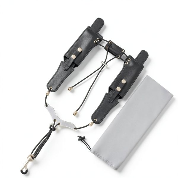 Saxophone Strap by Pavo, Leather, Adjustable, Unisex-5