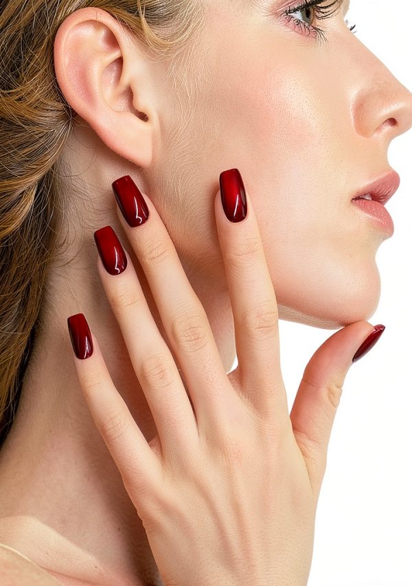 Cat Eyes Red Gel Nail Stickers by jmeowio Nail Art-2
