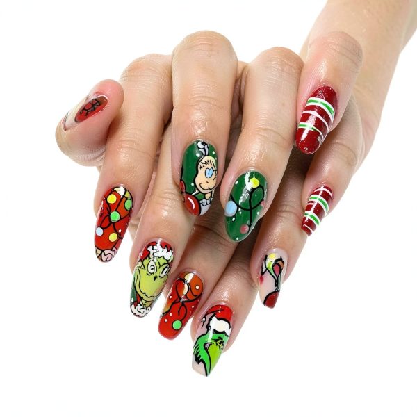FUKIDOG Christmas Nail Art Stickers Art Deco-2