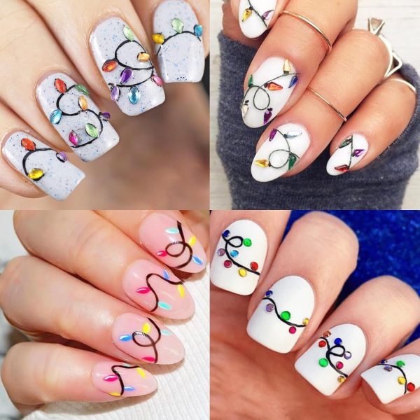 Embossed Christmas Light String Nail Stickers IDDFEVE-4
