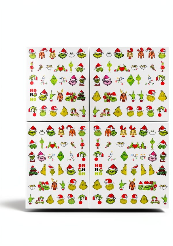 FUKIDOG Christmas Nail Art Stickers Art Deco-1