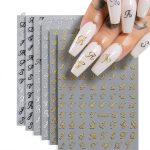 Letter Nail Stickers Qdsuh Brand Nail Art-0