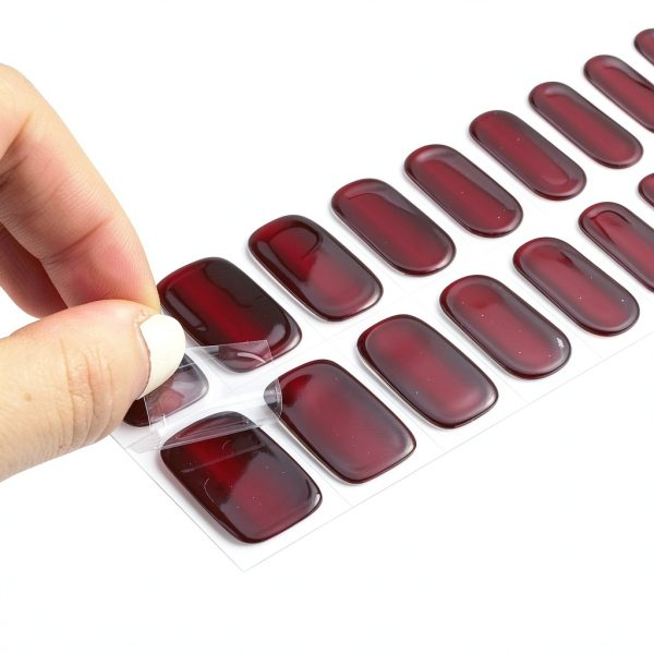 Cat Eyes Red Gel Nail Stickers by jmeowio Nail Art-3