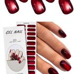 Cat Eyes Red Gel Nail Stickers by jmeowio Nail Art-0