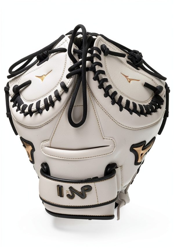Mizuno Softball Catcher's Mitt White Adult-2