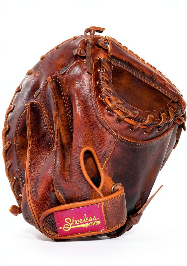 Shoeless Joe 32-Inch Catcher Mitt Brown Leather Youth Model Left Hand-1