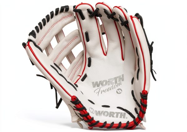 Worth 13" Pro H-Web Softball Glove Leather Catcher Mitt-2