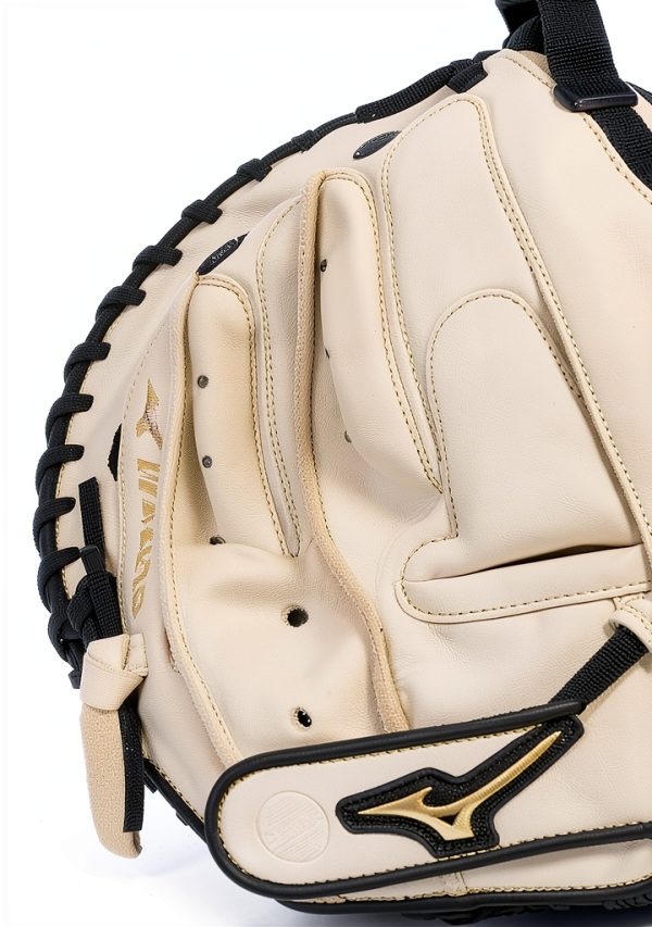 Mizuno Softball Catcher's Mitt White Adult-1