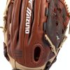 Mizuno Fastpitch Softball Glove 12" Coffee Silver Trident Ready-0