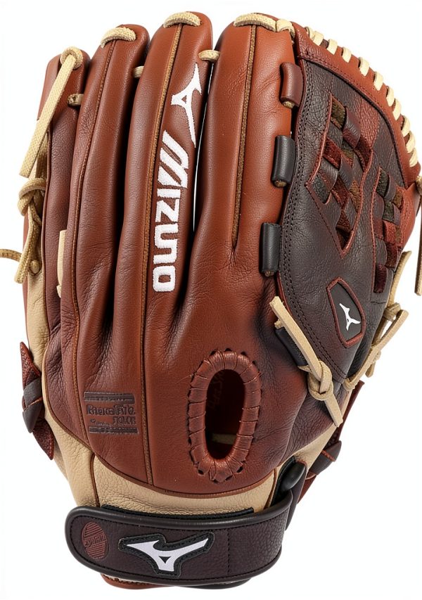 Mizuno Fastpitch Softball Glove 12" Coffee Silver Trident Ready-0