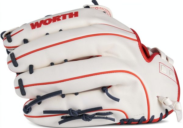 Worth 13" Pro H-Web Softball Glove Leather Catcher Mitt-5