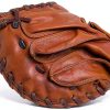 Shoeless Joe 32-Inch Catcher Mitt Brown Leather Youth Model Left Hand-3