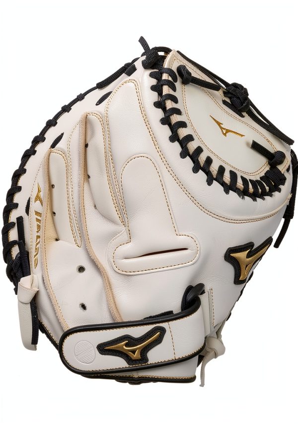 Mizuno Softball Catcher's Mitt White Adult-0