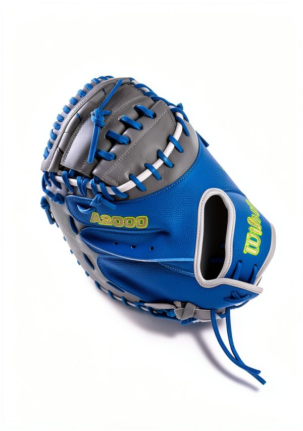 Wilson Fastpitch Softball Catcher's Mitt 34" Sky Blue Grey Lavender-2