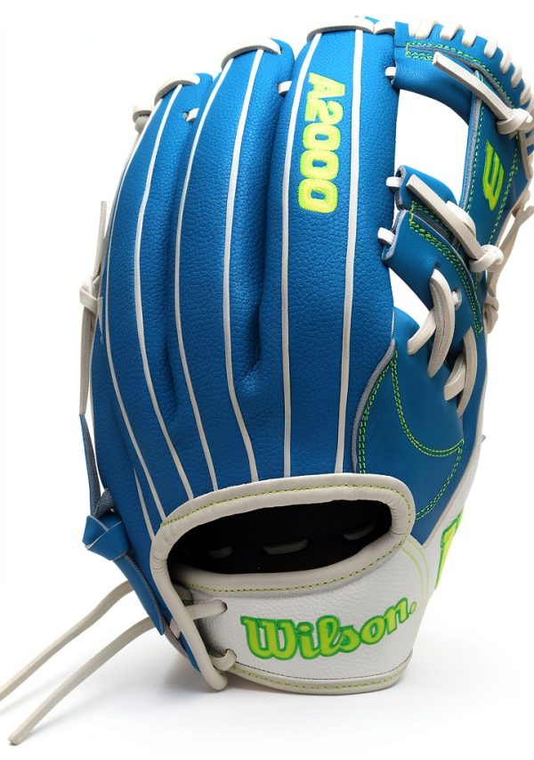 Wilson A2000 Fastpitch Softball Glove Sky Blue/White Infield 12"-4