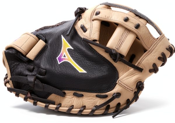 Mizuno Franchise Fastpitch Catcher's Mitt 34" Grey/Black Leather-2