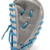 Wilson Fastpitch Softball Catcher's Mitt 34" Sky Blue Grey Lavender-9