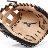 Mizuno Franchise Fastpitch Catcher's Mitt 34" Grey/Black Leather-1