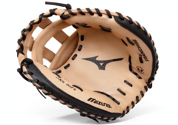 Mizuno Franchise Fastpitch Catcher's Mitt 34" Grey/Black Leather-1
