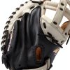 Mizuno Franchise Fastpitch Catcher's Mitt 34" Grey/Black Leather-0