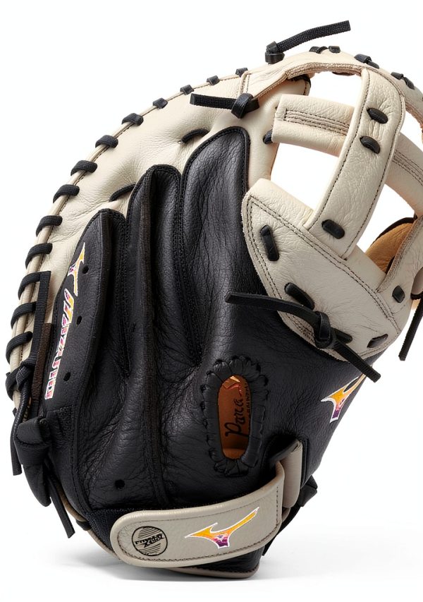 Mizuno Franchise Fastpitch Catcher's Mitt 34" Grey/Black Leather-0