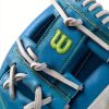 Wilson A2000 Fastpitch Softball Glove Sky Blue/White Infield 12"-8