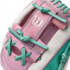 Wilson A2000 Fastpitch Softball Infield Glove 11.75" White Seafoam-8