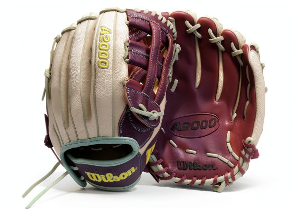 Wilson A2000 Outfield Glove 12.25" Left Hand White/Purple/Seafoam-0