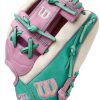 Wilson A2000 Fastpitch Softball Infield Glove 11.75" White Seafoam-6